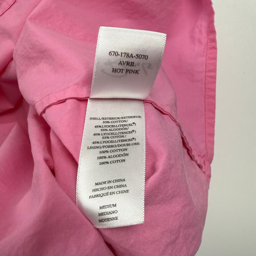 Tiered Avril Rails Hot Pink Cotton Lyocell Maxi Dress Size M Medium - Picture 8 of 11